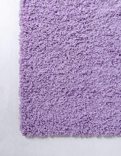 Unique Loom Solid Shag Collection Area Rug (5' 1" x 8' Rectangle Lilac)