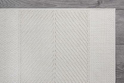 Beverly Rug Micro Loop Area Rug White 6x9 Modern Luxury Soft Boho Geometric Durable Indoor Area Rugs for Living Dining Room Office Stain Resistant Non Shedding Casual Indoor Carpet White 6 x 9