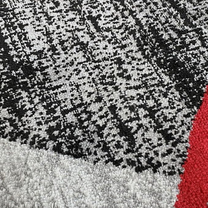 Persian-Rugs Luxe Weavers Victoria Collection 3895 Gray 8 ft x 11 ft Modern Abstract Geometric Stain Resistant Area Rug