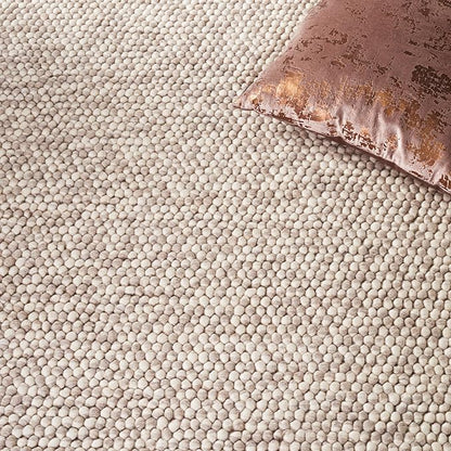 Safavieh Area Rug 6x8 - Natura Collection - Beige, Handmade Wool Blend, Textured Design, Ideal for Living Room, Bedroom, Dining Space (NAT620B)