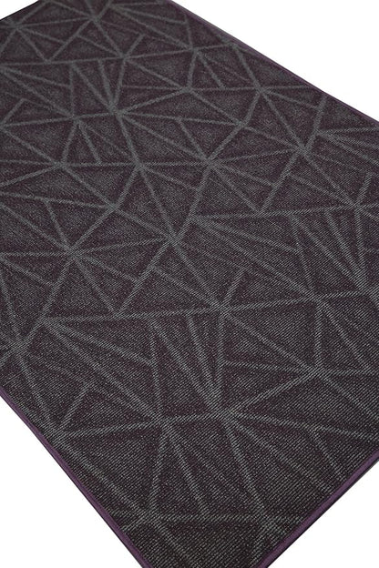 Furnish my Place Geometrical Pattern Indoor/Outdoor Refine Purple Rug, Abstract Area Rug, Runner Rug, Hallway Entry Carpet, Contemporary Rug for Living Room, Dining Room, Made in USA - 3' x 8'