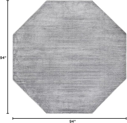 Unique Loom Finsbury Collection Area Rug - Kate (7' 10" Octagon, Gray/ Ivory)
