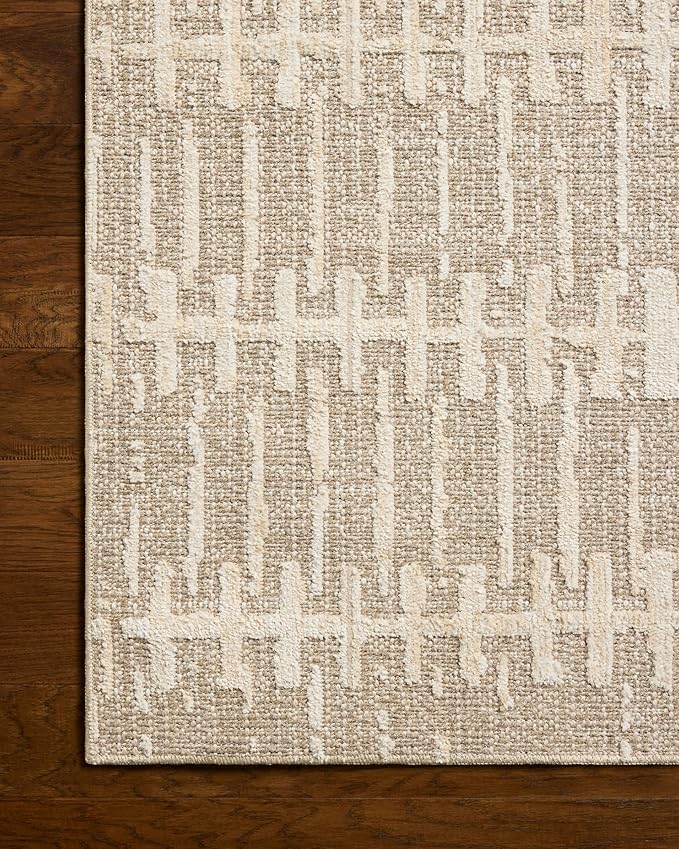 Loloi Amber Lewis Bexley Collection BEX-02 Taupe/Natural 4'-0" x 6'-0" Accent Rug Neutral, Textured, Living, Bedroom, Dining, Carpet