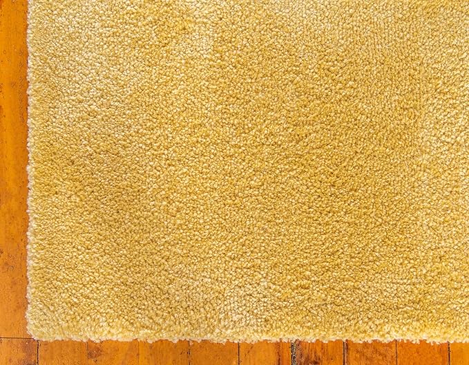 Unique Loom Solo Collection Area Rug - Calabasas (2' 2" x 13' 1" Runner, Yellow)