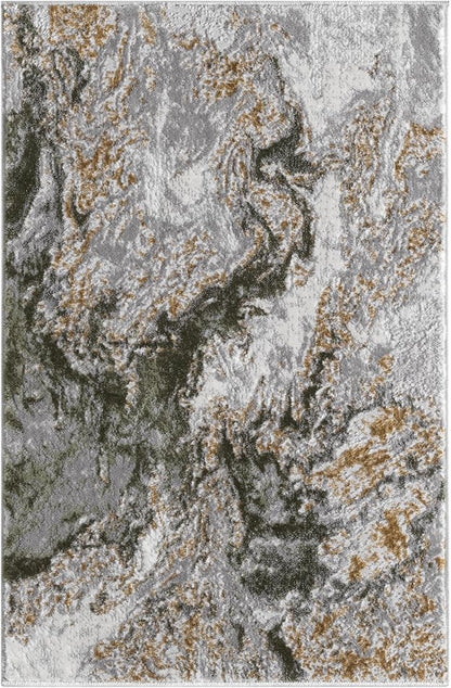 LUXE WEAVERS Marble Swirl Abstract Area Rug, Green 2x3