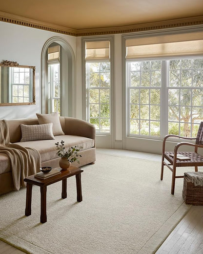 Loloi Magnolia Home by Joanna Gaines Henley Collection HNY-01 Ivory/Silver 2'-6" x 7'-6" Runner Rug