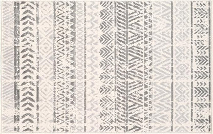 Rugshop Geometric Boho Perfect for high Traffic Areas of Your Living Room,Bedroom,Home Office,Kitchen Area Rug 2'7" x 4' Gray