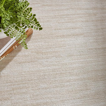 Nourison Home Nourison Essentials Ivory Beige 12' x 15' Area Rug - Easy Clean, Non Shedding, Bed Room, Living Room, Dining Room, Kitchen (12' x 15')