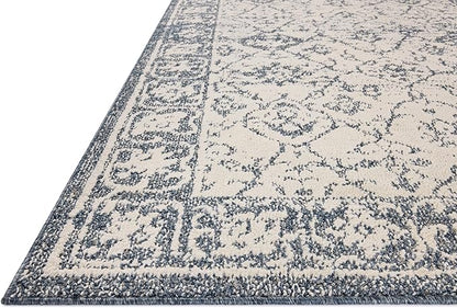 Loloi Magnolia Home by Joanna Gaines Gigi Collection GIG-02 Ivory/Blue 9'-2" x 13' Area Rug