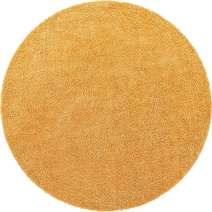 Unique Loom Davos Shag Collection Area Rug - Solid (10' Round, Sun Yellow)
