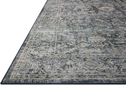 Loloi Amber Lewis Josie Collection JOS-01 Ocean/Natural 2'-6" x 10'-0", .13" Pile Height, Low Profile, Machine Washable, Runner Rug
