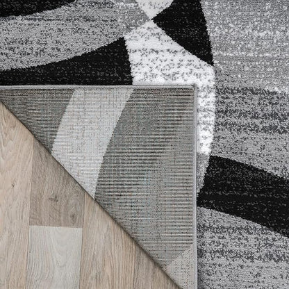 Rugshop Contemporary Abstract Circles Perfect for high Traffic Areas of Your Living Room,Bedroom,Home Office,Kitchen Runner Rug 2'7" x 6' Gray