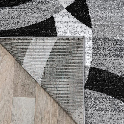 Rugshop Contemporary Abstract Circles Perfect for high Traffic Areas of Your Living Room,Bedroom,Home Office,Kitchen Area Rug 2'7" x 4' Gray