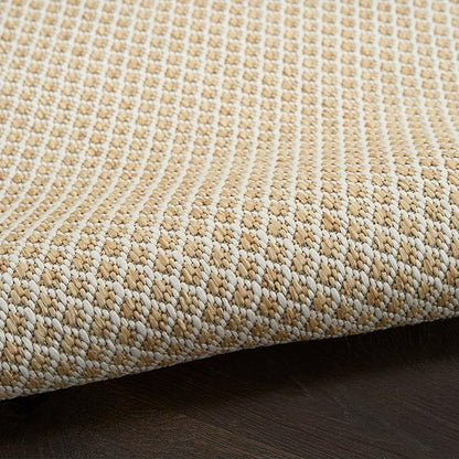 Nourison Home Courtyard Natural 10' x 14' Area Rug - Easy Clean, Non Shedding, Bed Room, Living Room, Dining Room, Kitchen (10' x 14')