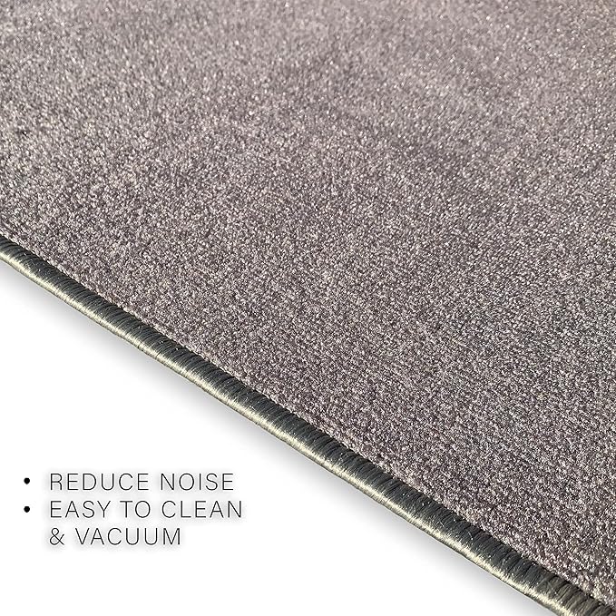 Custom Made Runner Rug Low Pile with Rubber Backing for Kitchen Foyer Hallway Entry Choose Your Length Size 26 Inch Wide Solid and Plain Grey Color (18 feet x 26 inch)