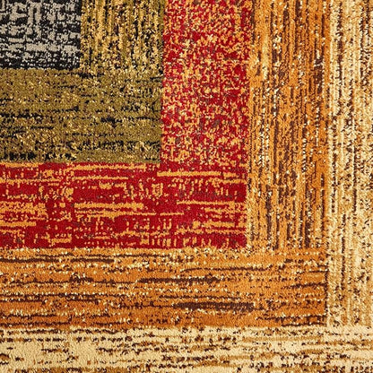 Home Dynamix Royalty Vega Contemporary Geometric Area Rug, Black/Brown, 6'5"x9'5"