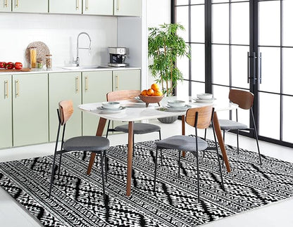 SAFAVIEH Area Rug 12x15 - Tulum Collection - Large - Black & Ivory, Moroccan Boho Tribal Design, Non-Shedding & Easy to Clean, Ideal for Living Room, Bedroom, Dining Space (TUL272Z)