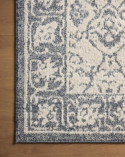 Loloi Magnolia Home by Joanna Gaines Gigi Collection GIG-02 Ivory/Blue 4'-0" x 6'-0" Accent Rug