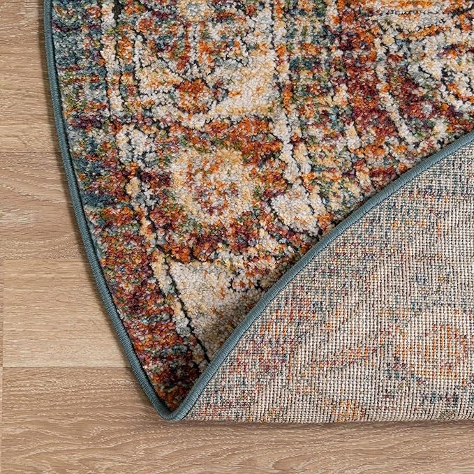 Unique Loom Isabella Collection Area Rug - Adjani (3' 3" Round, Multi/ Beige)