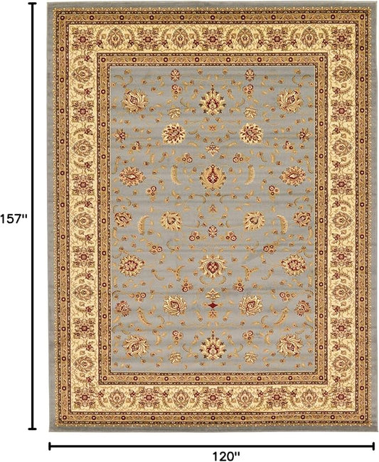 Unique Loom Voyage Collection Traditional Oriental Classic Intricate Design Area Rug (10' 0 x 13' 0 Rectangular, Light Blue/Gold)