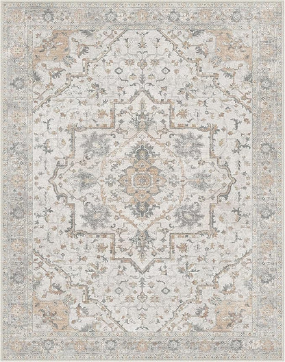 GENIMO Runner Rug 2'6"x6 Machine Washable Non Slip Vintage Hallway Runner Rug, Low Pile Lightweight Rugs for Indoor Entryway, Hallway, Kitchen and Corridor