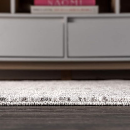 JONATHAN Y Boho Vintage Diamond Cream/Gray Square Area Rug 7X7 ft, Moroccan Hype for Living Room, Bedroom, Kitchen, Office, Easy-Cleaning, High Traffic, Pet-Friendly, Non-Shedding (MOH101B-7SQ)