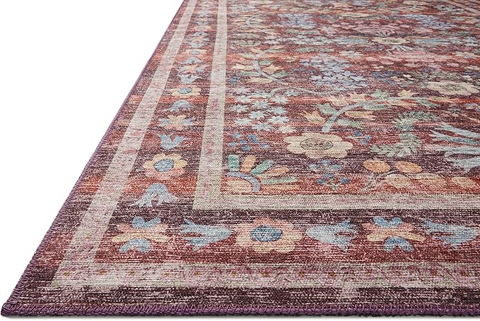 Loloi Rifle Paper Co. Maison Collection MAO-06 Red 5'-0" x 7'-6", .19" Pile Height, Area Rug