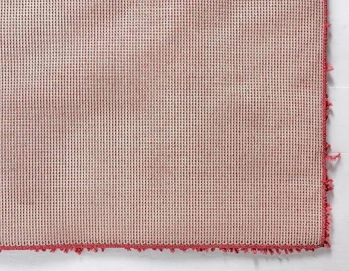 Unique Loom Davos Shag Collection Area Rug - Solid (2' 7" x 20' Runner, Poppy)