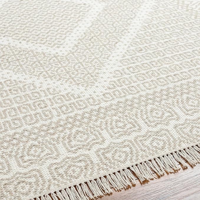 Mark&Day Wool Rugs, 6x9 Nishnabotny Cottage Medium Beige Area Rug, Beige Carpet for Living Room, Bedroom or Kitchen (6' x 9')