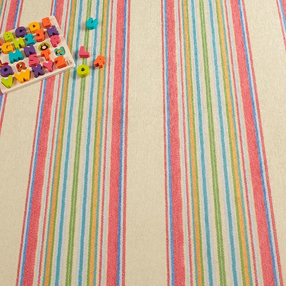 Dash & Albert Cady Stripe Multi Machine Washable Rug, 3 X 5 Feet, Multicolored Stripe Pattern - Premium Luxury Hotel Quality Soft Breathable Hypoallergenic Machine Washable Easy Care All Season