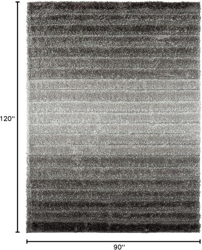 LUXE WEAVERS Lantanas Collection 7119 Grey 8x10 Modern Geometric Area Rug