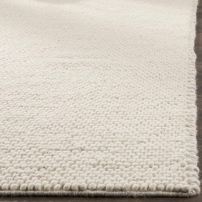 SAFAVIEH Natura Collection Area Rug - 6' Square, Ivory, Handmade Wool Blend, Textured Design, Ideal for Living Room, Bedroom, Dining Space (NAT620A)