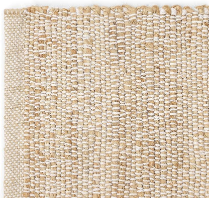 REDEARTH · Jute Cotton Area Rug - 2'x3' Rectangular Rug, Sustainable Handwoven, Non-Shedding, Soft & Durable – Reversible, Neutral Tones for Home Décor in Living Room, Dining Room, Bedroom, Set of 2