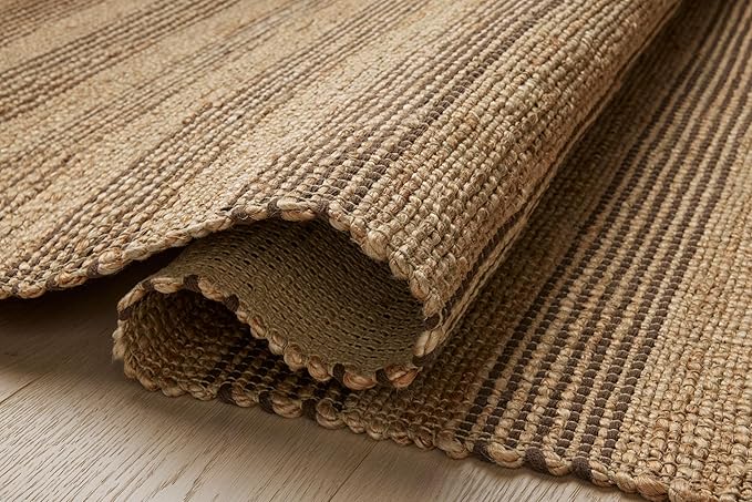 Loloi Chris Loves Julia Judy Collection JUD-06 Natural/Chocolate 9'-3" x 13' Area Rug