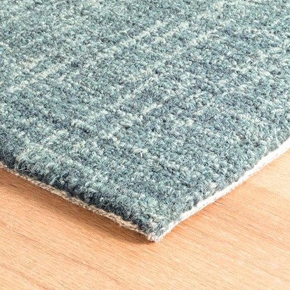 Dash and Albert Crosshatch Wool Area Rug - 8.5 X 11.5 Aegean Solid Hand Micro Hooked Accent Rug - Durable, High Traffic Areas Bedroom, Hallway, Stairs - Premium Luxury Hotel Quality Soft Breathable