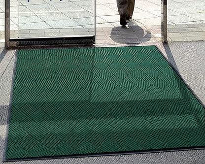 WaterHog Diamond | Commercial-Grade Entrance Mat with Rubber Border – Indoor/Outdoor, Quick Drying, Stain Resistant Door Mat (Evergreen, 3' x 12')