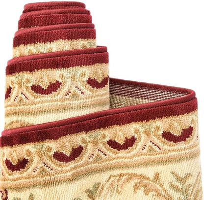 Unique Loom Versailles Collection Traditional Classic Floral Motif Area Rug (10' 0 x 14' 0 Rectangular, Burgundy/Ivory)