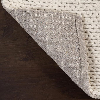 Nuloom Penelope Off-White/Ivory, 8'6" x 11'6", Hand-Braided, Wool & Cotton, Textured and Dense, High Traffic, Stain Resistant, Easy Clean, Durable Area Rug for Bedroom, Living Room, Dining, Entryway