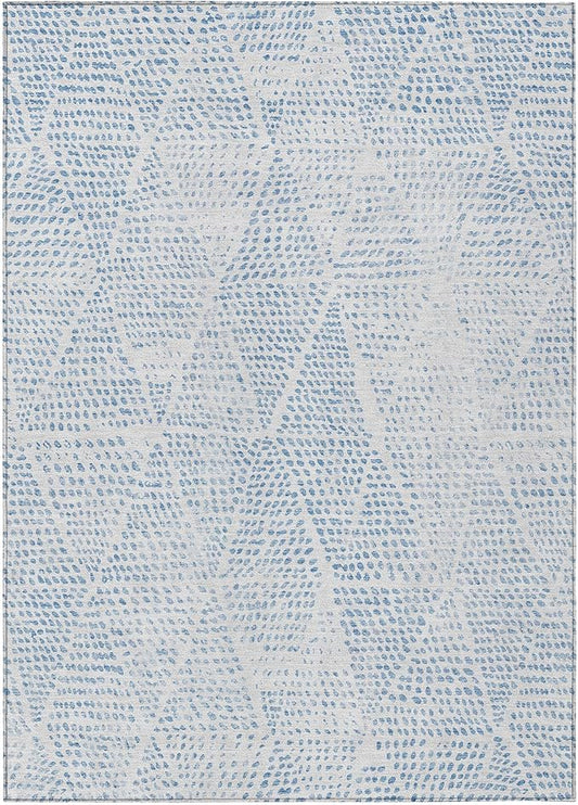 Addison Rugs Chantille ACN591 Denim 5' x 7'6" Indoor Outdoor Area Rug, Easy Clean, Machine Washable, Non Shedding, Bedroom, Living Room, Dining Room, Kitchen, Patio Rug
