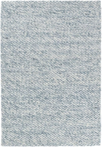 Dash and Albert Loggia Sky Wool Area Rug - 2' x 3' Sky Blue Solid Handwoven Accent Rug - Durable, Lightweight, Dining Room, Living Room, Bedroom - Premium Luxury Hotel Quality Soft Breathable