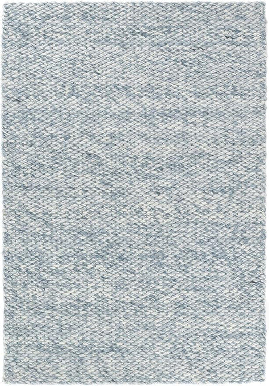 Dash and Albert Loggia Sky Wool Area Rug - 2' x 3' Sky Blue Solid Handwoven Accent Rug - Durable, Lightweight, Dining Room, Living Room, Bedroom - Premium Luxury Hotel Quality Soft Breathable