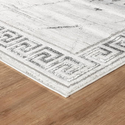 GLORY RUGS Area Rugs Marble 8x10 Cream Gray Carpet Modern Abstract Rug Living Room Dining Bedroom Rug