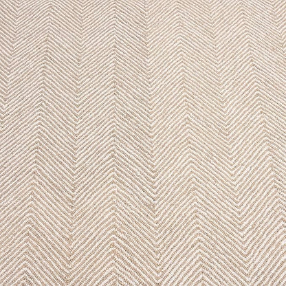 Modern Herringbone Chevron Collection Handcrafted Wool Area Rug - Durable, Zigzag Pattern, for High Traffic, Contemporary Design for Living Room, Bedroom, Dining Room Decor (Sand Beige, 7' x 9')