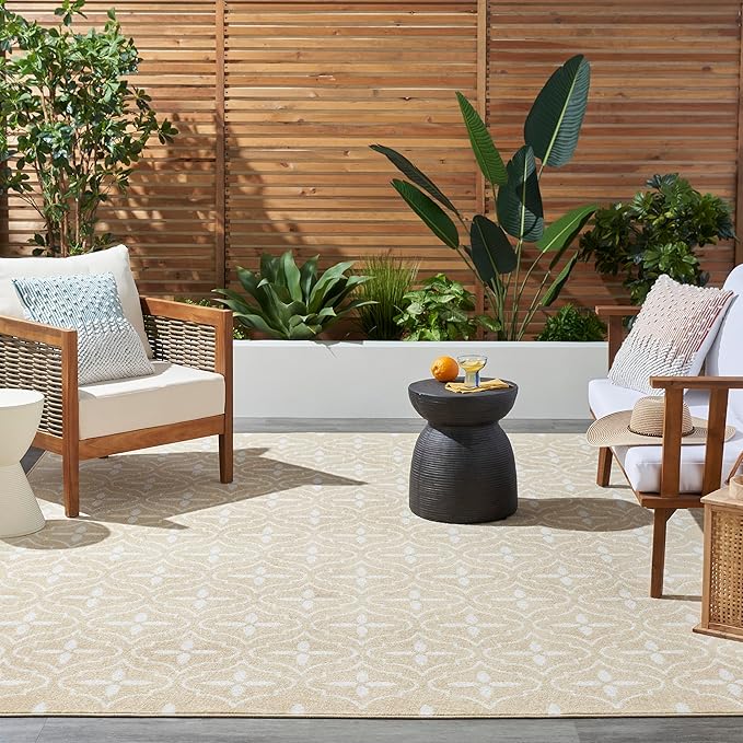 Nourison Home Nourison Essentials Ivory Beige 8' x 10' Area Rug - Easy Clean, Non Shedding, Bed Room, Living Room, Dining Room, Kitchen (8' x 10')