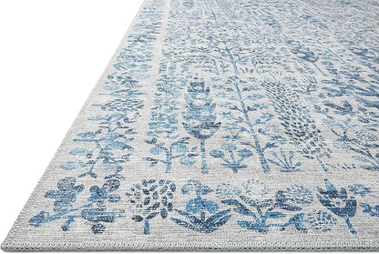 Loloi Rifle Paper Co. Maison Collection MAO-07 Blue 5'-0" x 7'-6", .19" Pile Height, Area Rug