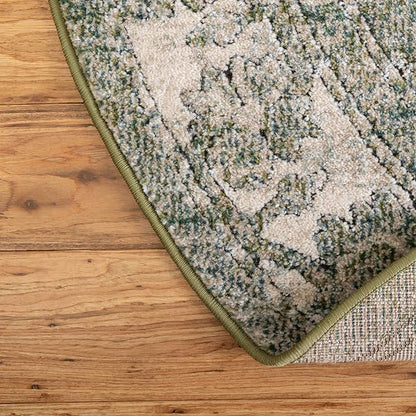Unique Loom Isabella Collection Area Rug - Adjani (3' 3" Round, Green/ Ivory)