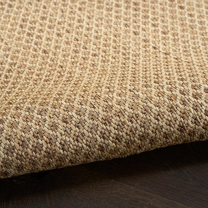 Nourison Home Courtyard Jute 8' x 10' Area Rug - Easy Clean, Non Shedding, Bed Room, Living Room, Dining Room, Kitchen (8' x 10')