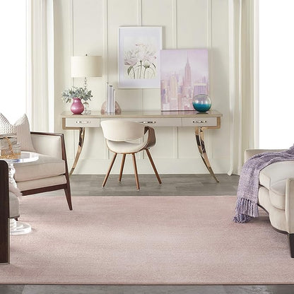 Nourison Home Nourison Essentials Pink 10' x 14' Area Rug - Easy Clean, Non Shedding, Bed Room, Living Room, Dining Room, Kitchen (10' x 14')
