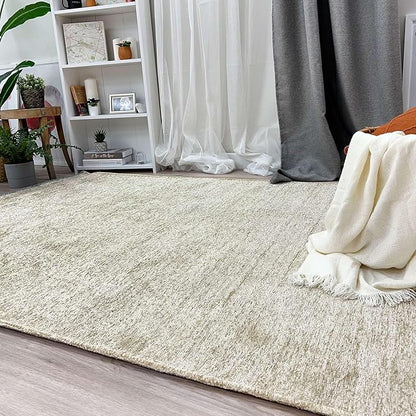 Alfa Rich 7x10 Sand Beige Washable Area Rugs for Living Room Bedroom Kitchen Cotton Runner Decor Rug