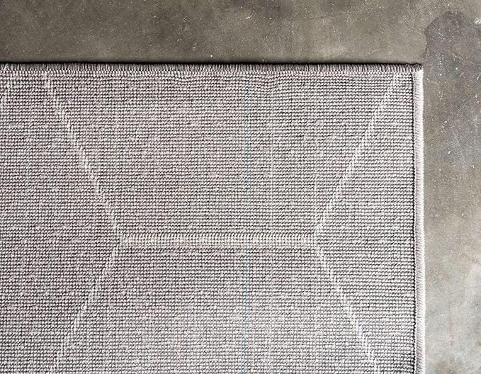 Unique Loom Trellis Frieze Collection Area Rug - Geometric (2' 2" x 3' 1" Rectangle Light Gray/Ivory)